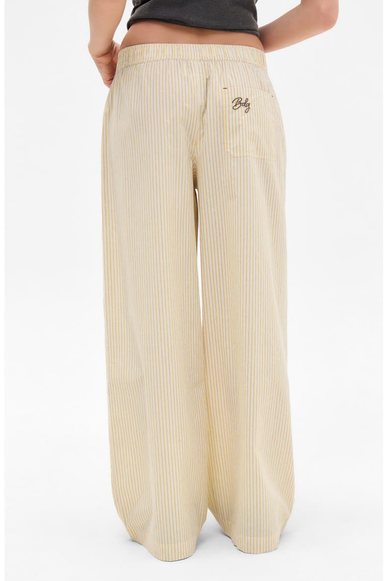 Stripe Cotton Straight Leg Pants, Alternate, color, YELLOW