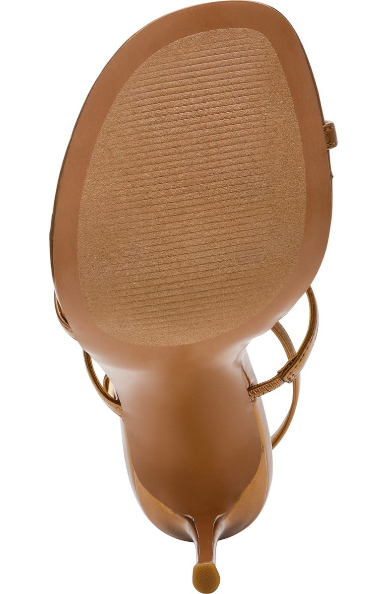 Steve Madden Python Crystal Snake Ankle Strap Sandal, Alternate, color, Bronze