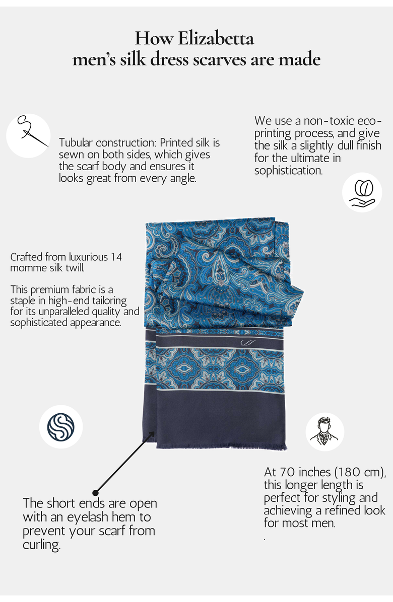 Elizabetta Verdi - Silk Opera Scarf for Men, Alternate, color, White