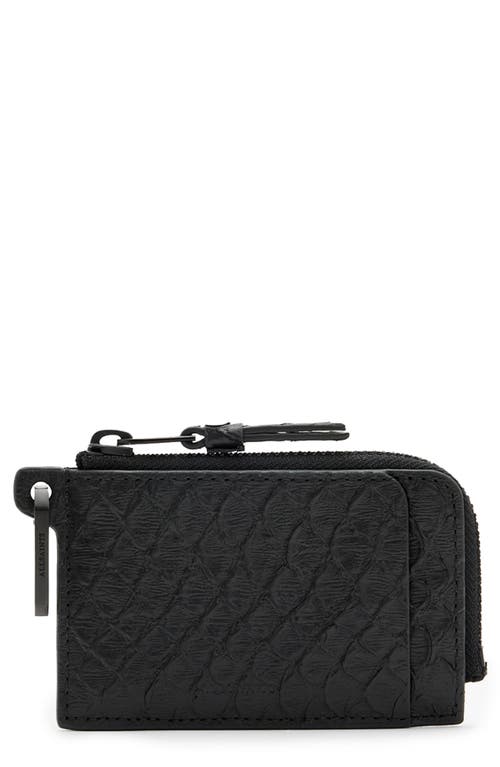 Allsaints Remy Leather Wallet In Black/black