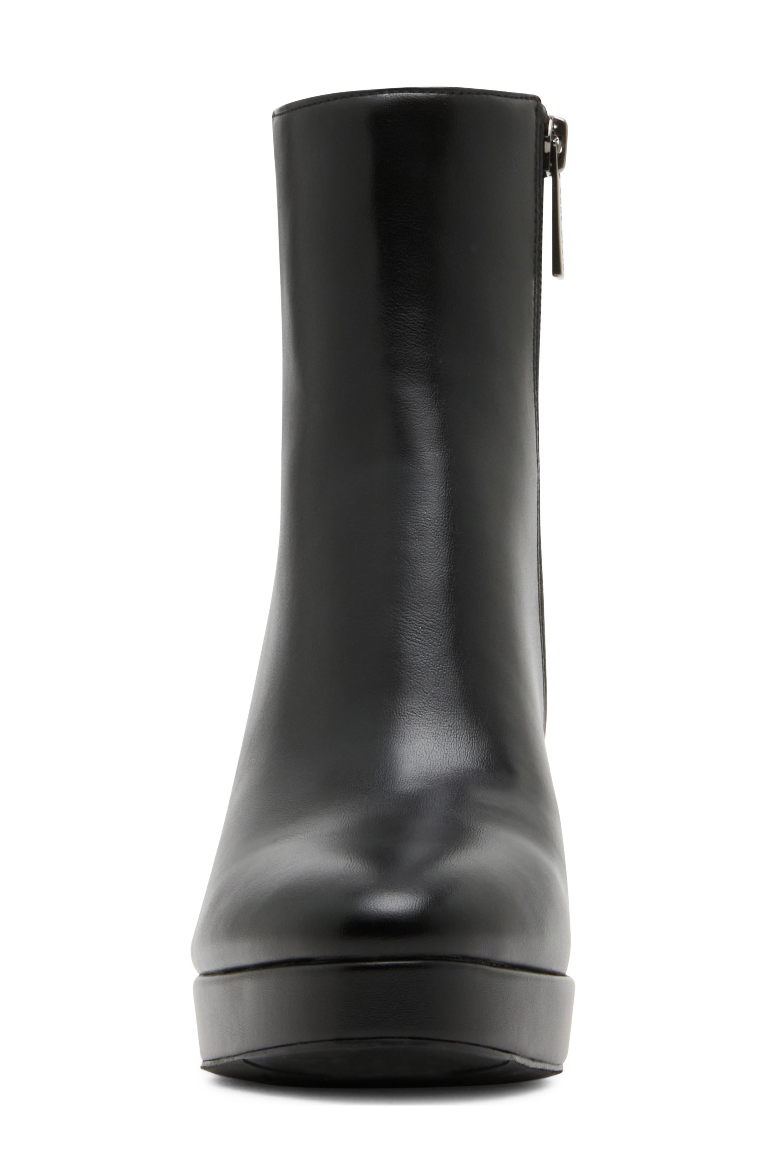 Akakara Faux Leather Bootie, Alternate, color, BLACK SMOOTH