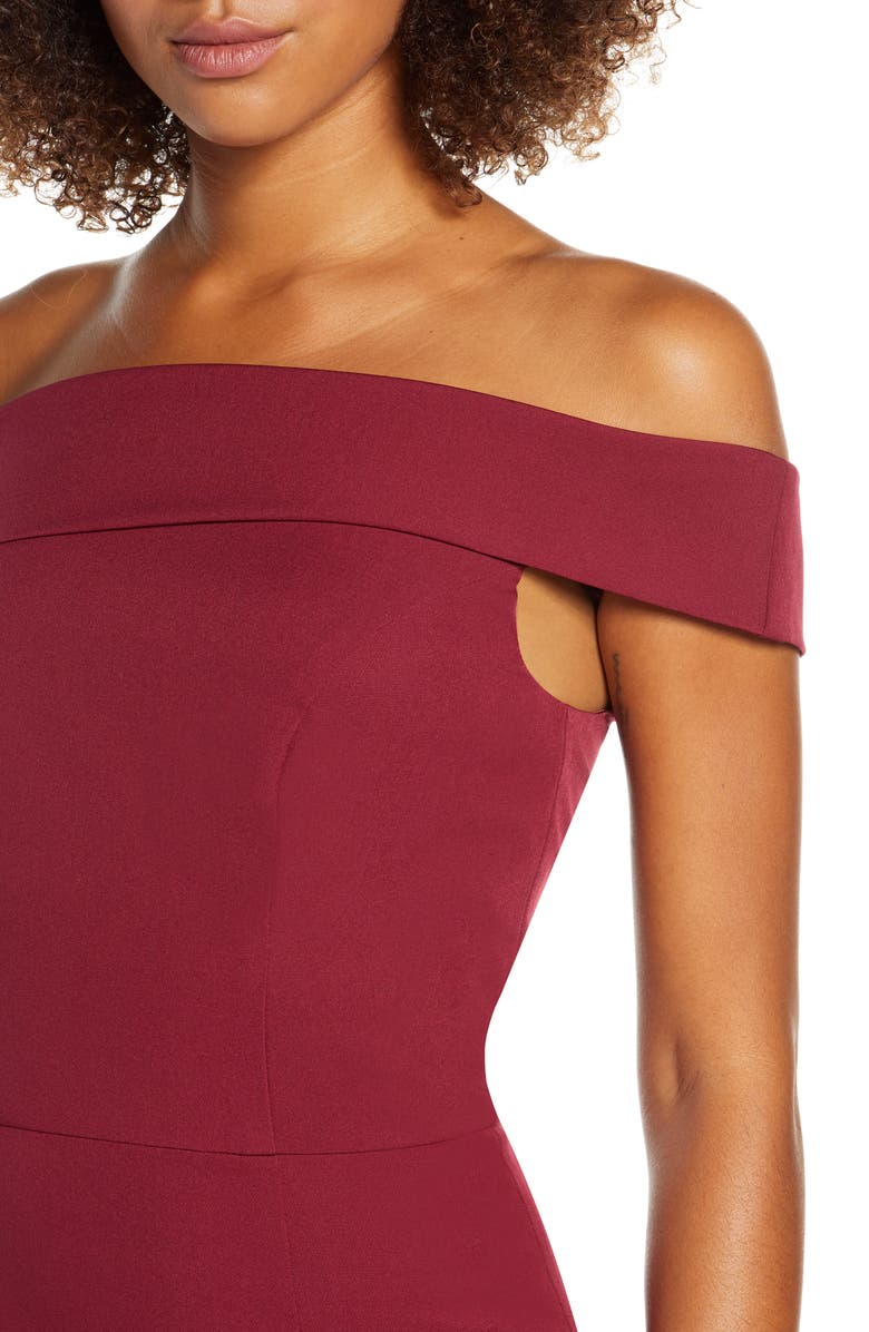 Chi Chi London Roz Off the Shoulder Mermaid Gown, Alternate, color,