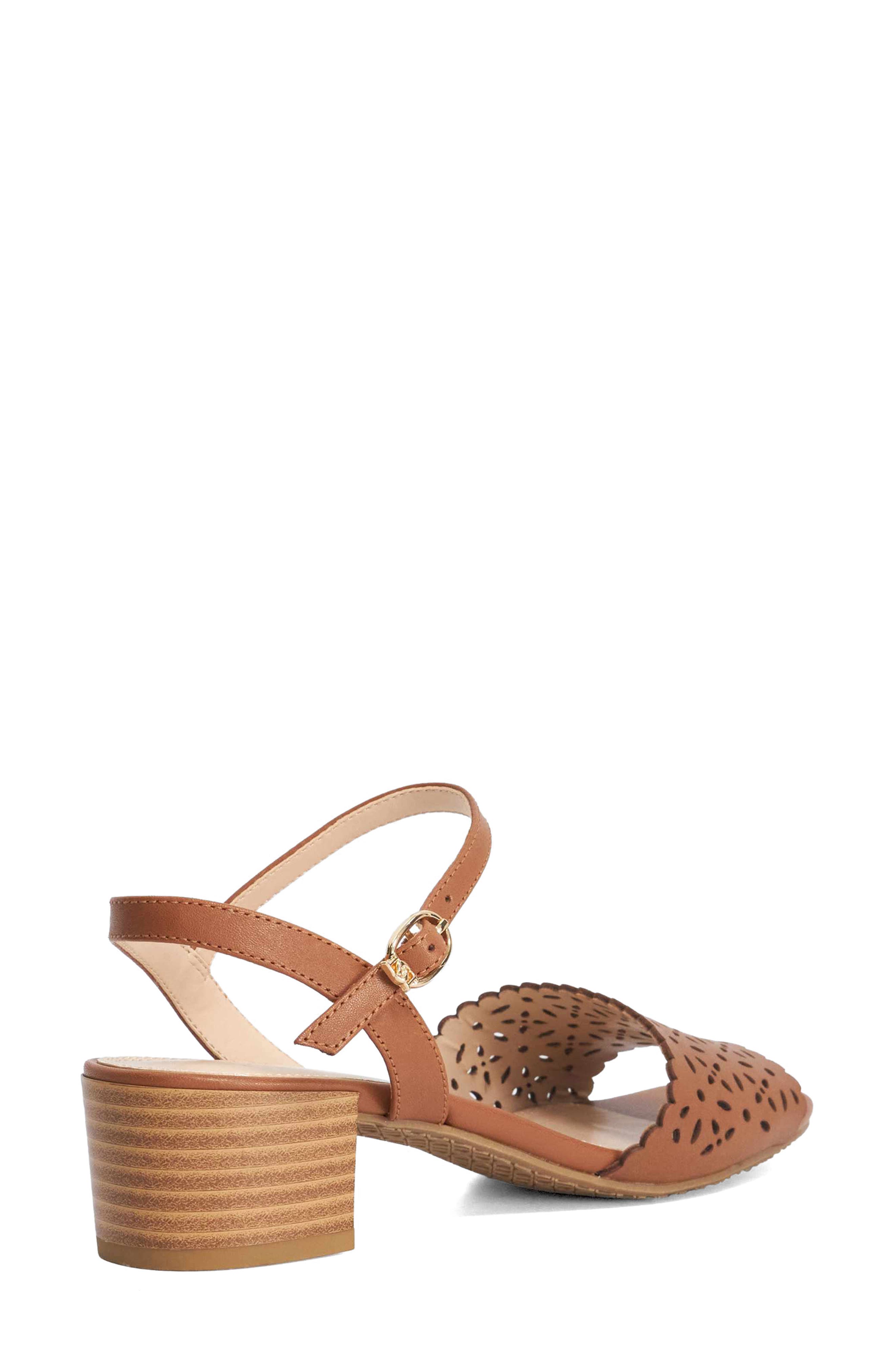 Dune London Josephina Leather Sandal, Alternate, color, Tan