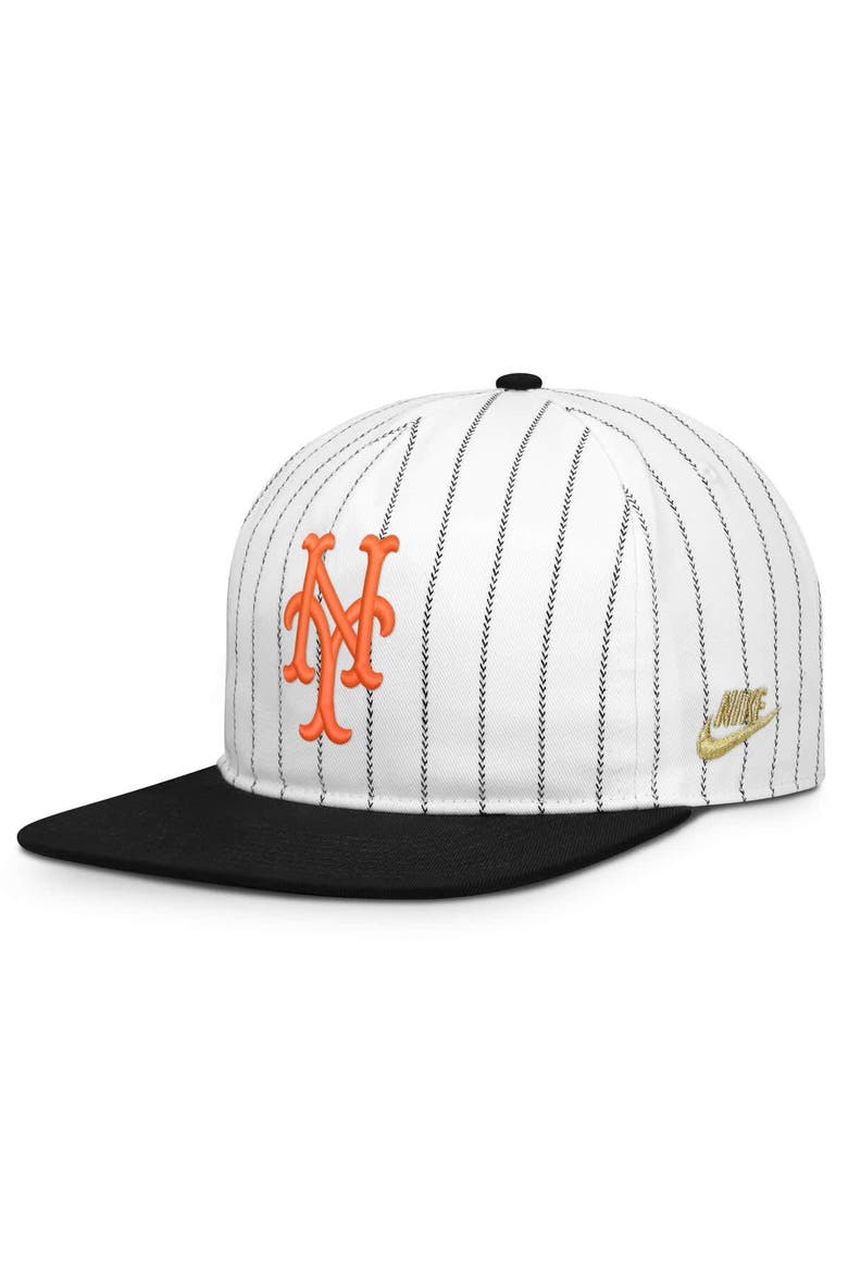 Men's Nike White/Black New York Mets Cooperstown Collection Pro Adjustable Hat, Main, color, White