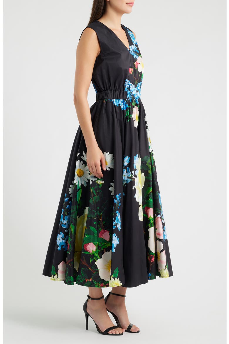 The Athena Moon Flower Sleeveless A-Line Dress, Alternate, color, MOON FLOWER PRINT