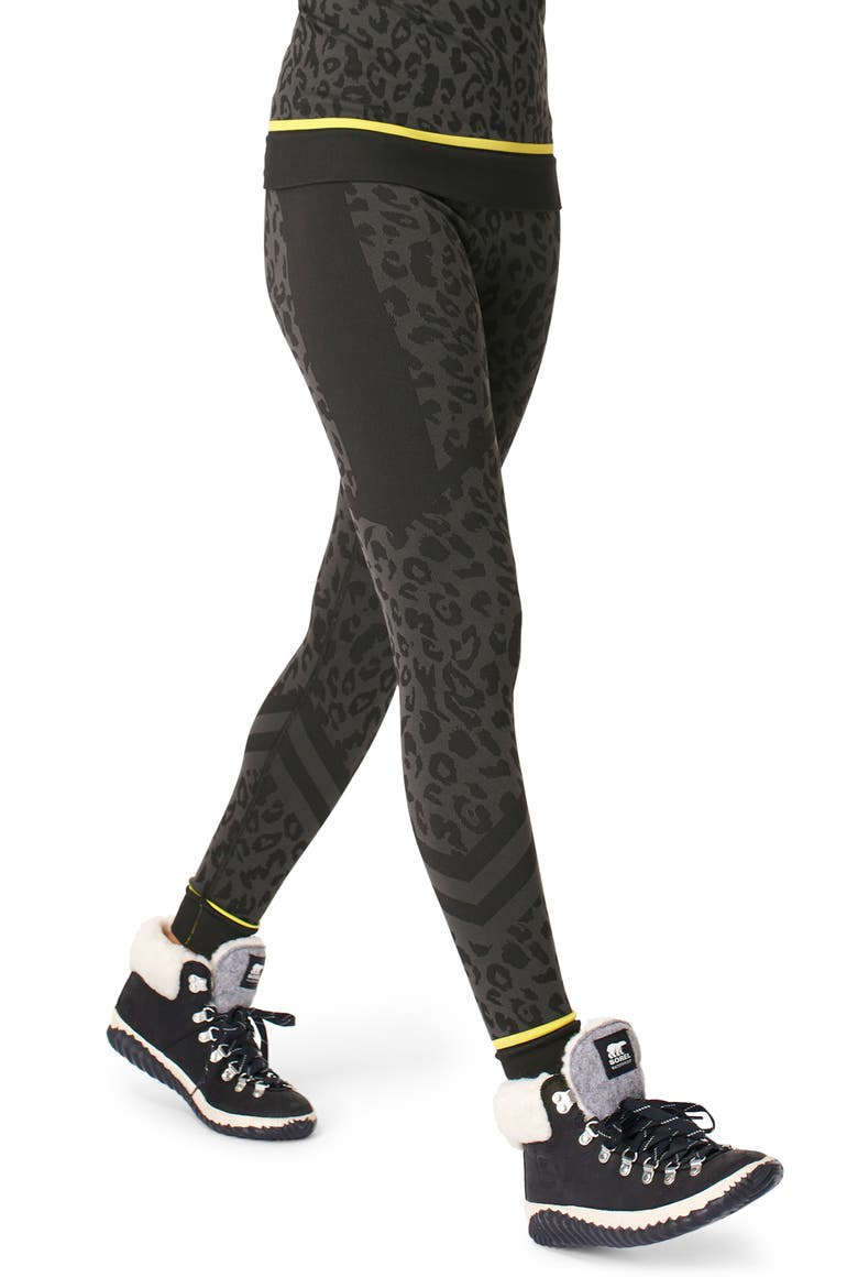 Ski Base Layer Leggings, Main, color, GREY ANIMAL JACQUARD
