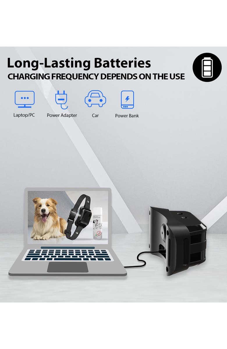 PET LIFE Bark-Myst 3-Level Sensitivity of Spray and Tone Anti-Bark Dog Collar, Alternate, color, Black