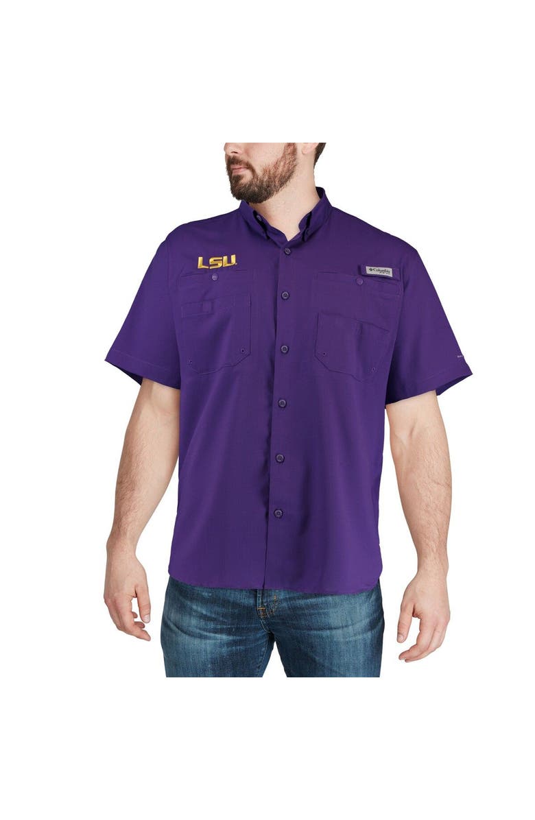 Columbia Men's Columbia Purple LSU Tigers PFG Tamiami Shirt, Alternate, color, 