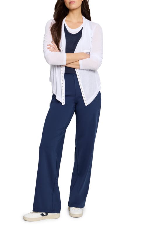 Nz Active By Nic+zoe Gauzy Snap Front Cardigan In White