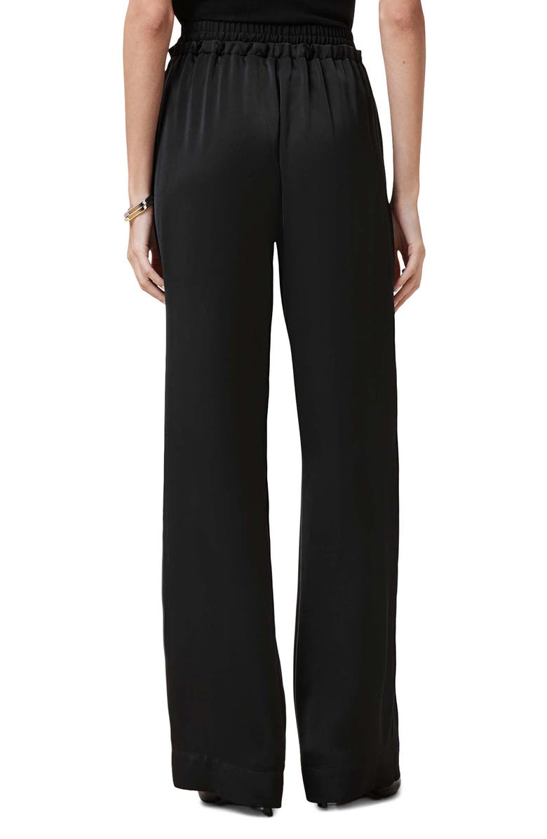 AllSaints Alba Wide Leg Satin Drawstring Pants, Alternate, color, 