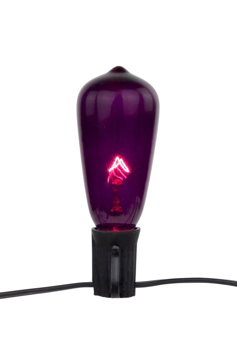 Northlight Edison E17 Halloween Light Set - Orange and Purple - 9' Black Wire - 10ct, Alternate, color, Purple