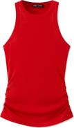 MANGO Starring Hailey Bieber Ruched Cotton Top