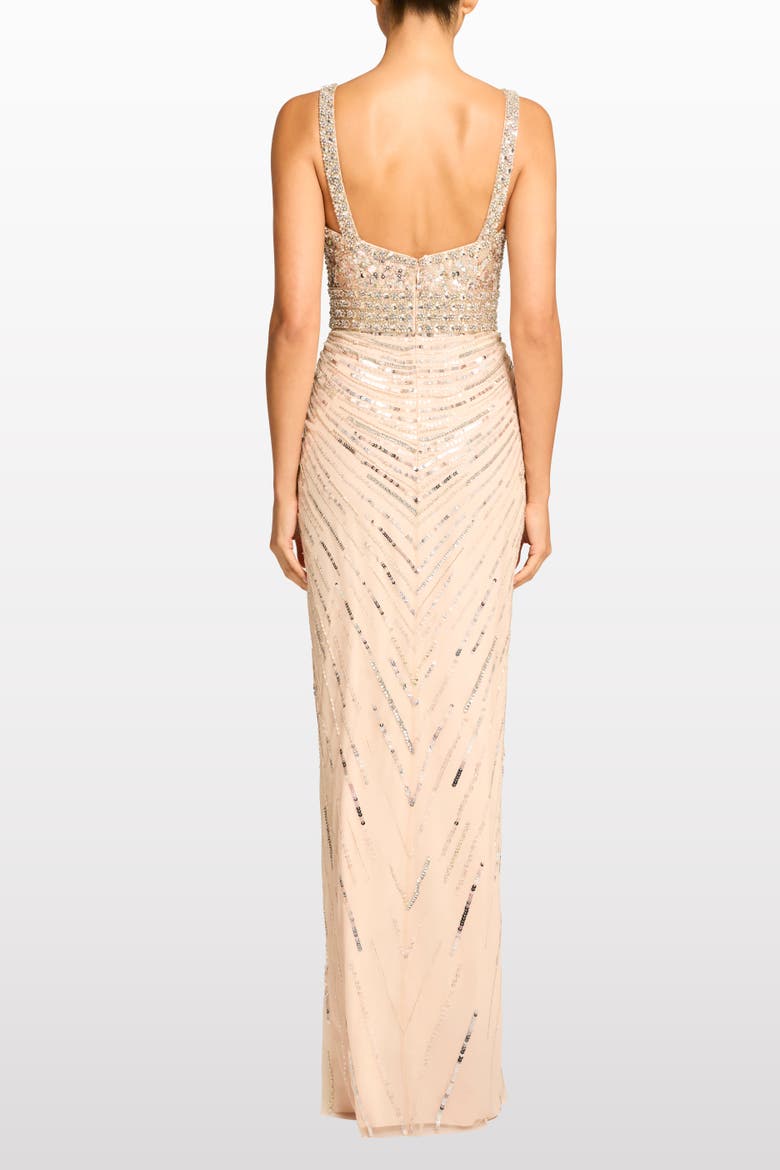 Elixir Sequin-Embellished Maxi Dress, Alternate, color, Morganite