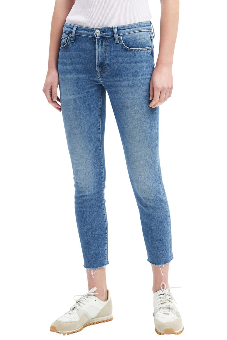 Roxanne Raw Hem Ankle Slim Jeans, Main, color, POWDER BLUE