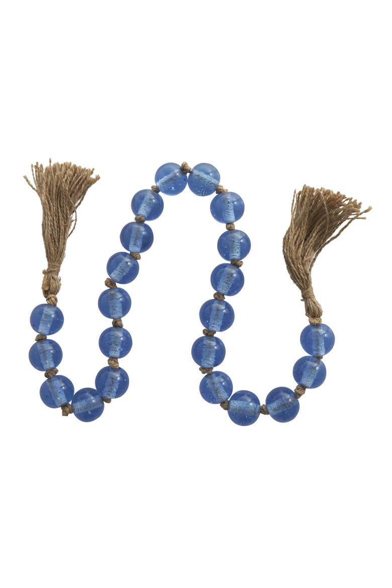 Bohemian Glass Beaded Tassel Garland, Alternate, color, BLUE