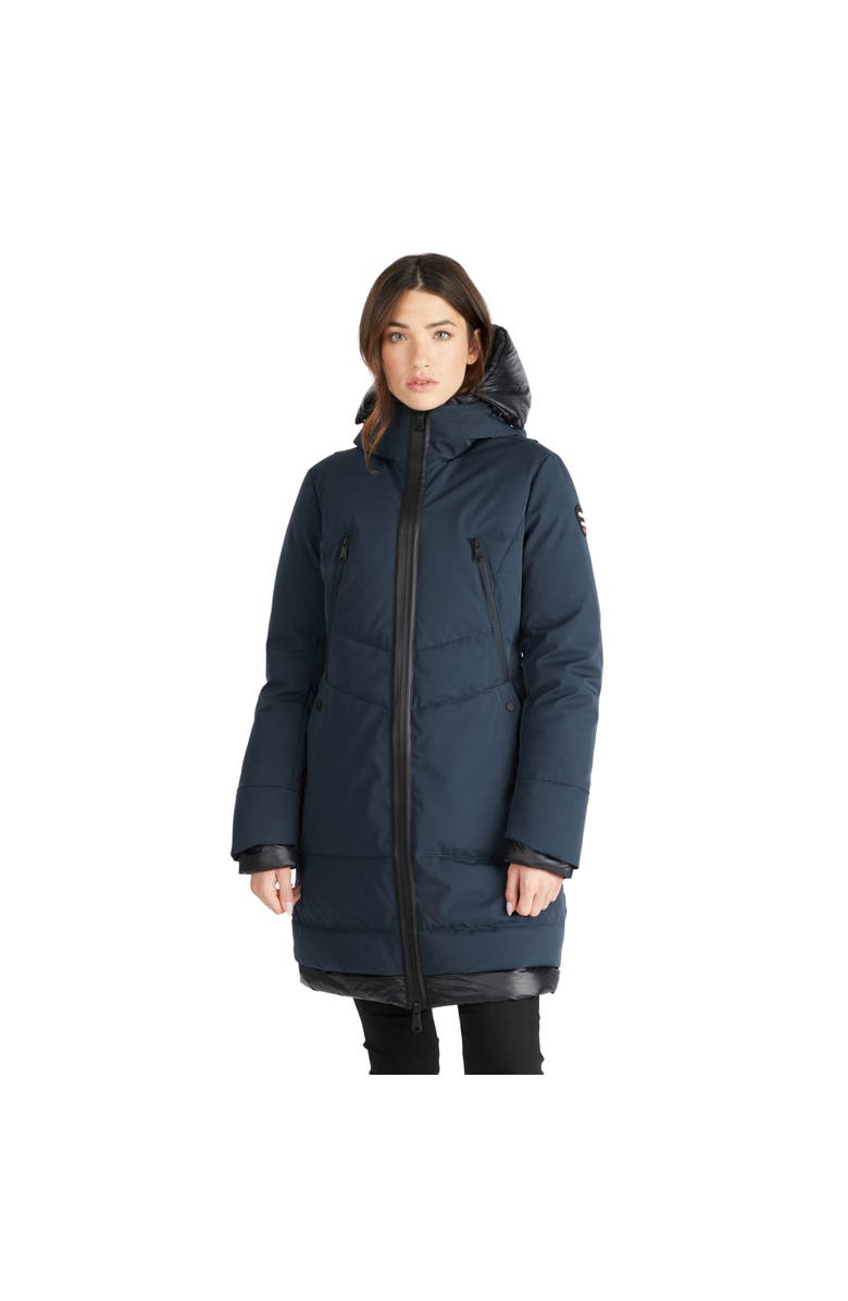 Pajar Rimi Mid Length Parka with Fixed Hood, Main, color, Navy