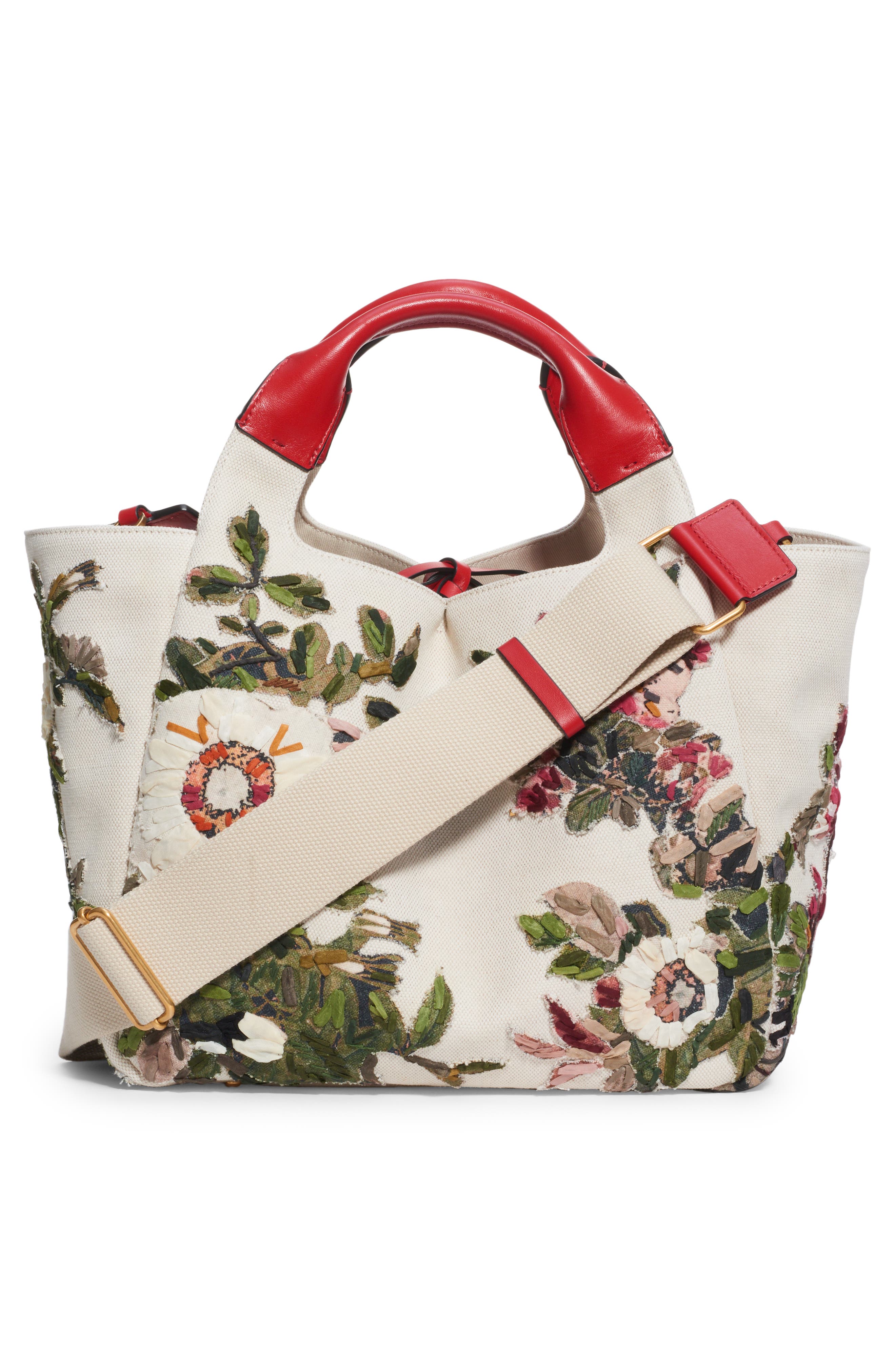 Valentino Garavani Medium Atelier Embroidered Canvas Tote, Alternate, color, 