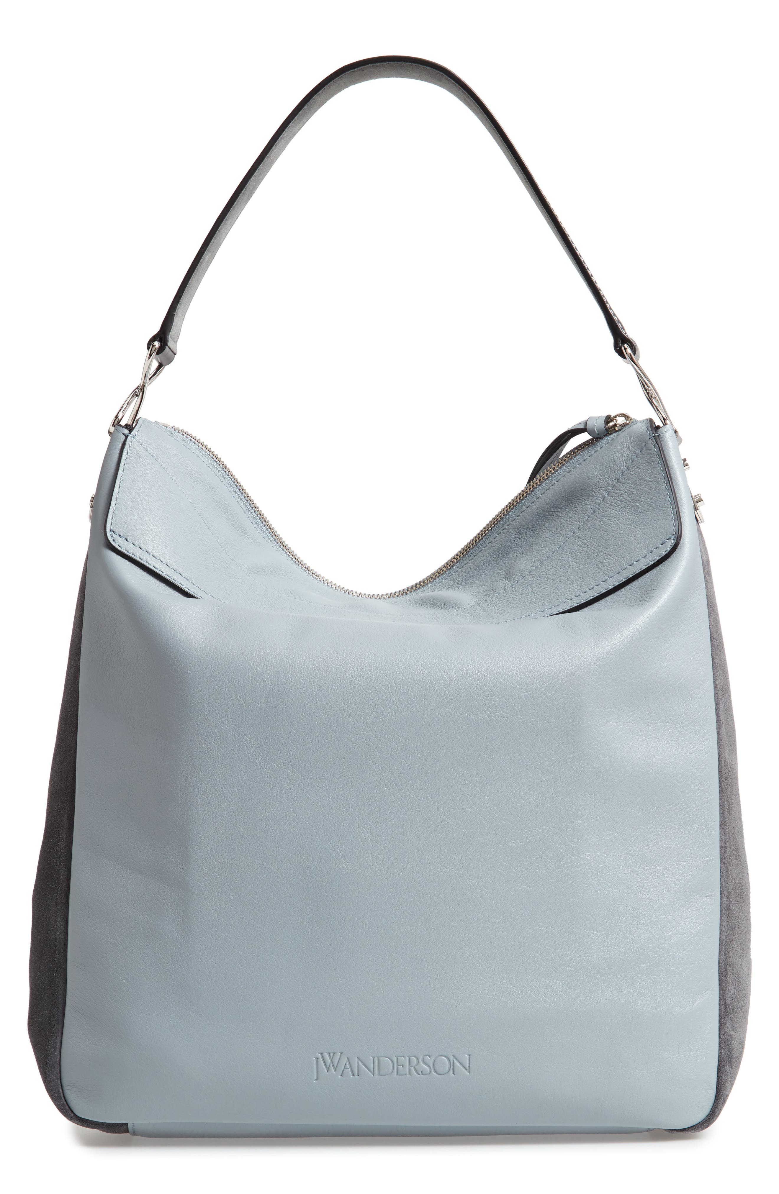 JW Anderson Disc Leather Hobo Bag, Alternate, color, 