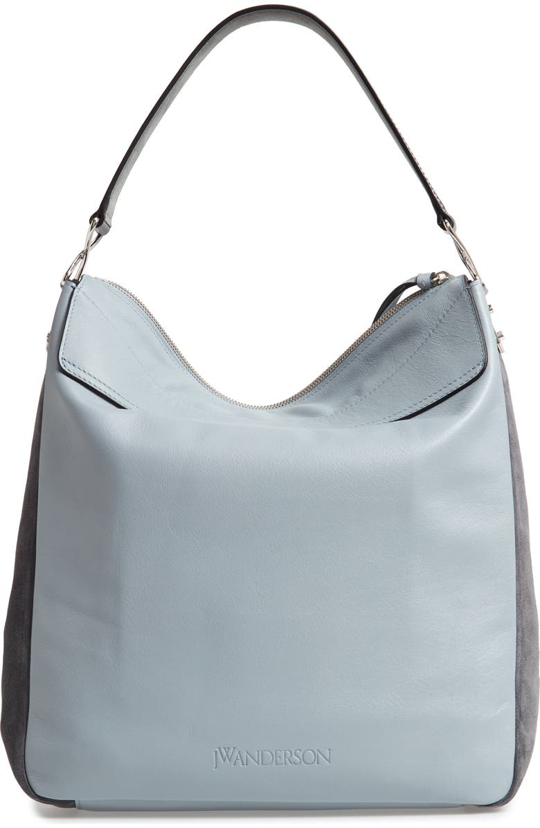 JW Anderson Disc Leather Hobo Bag, Alternate, color,