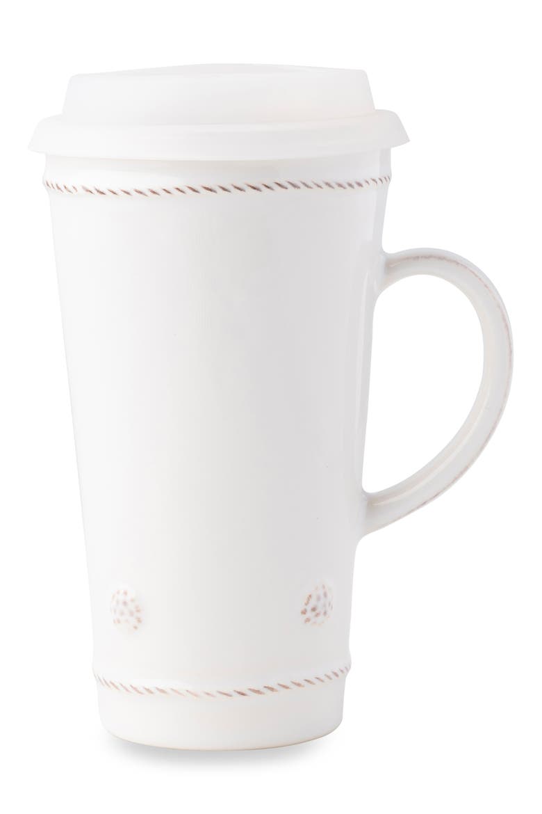 Berry & Thread Ceramic Travel Mug, Main, color, WHITEWASH