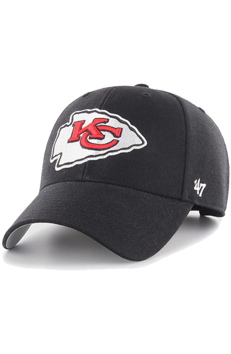 '47 Men's '47 Black Kansas City Chiefs MVP Adjustable Hat, Alternate, color, Black