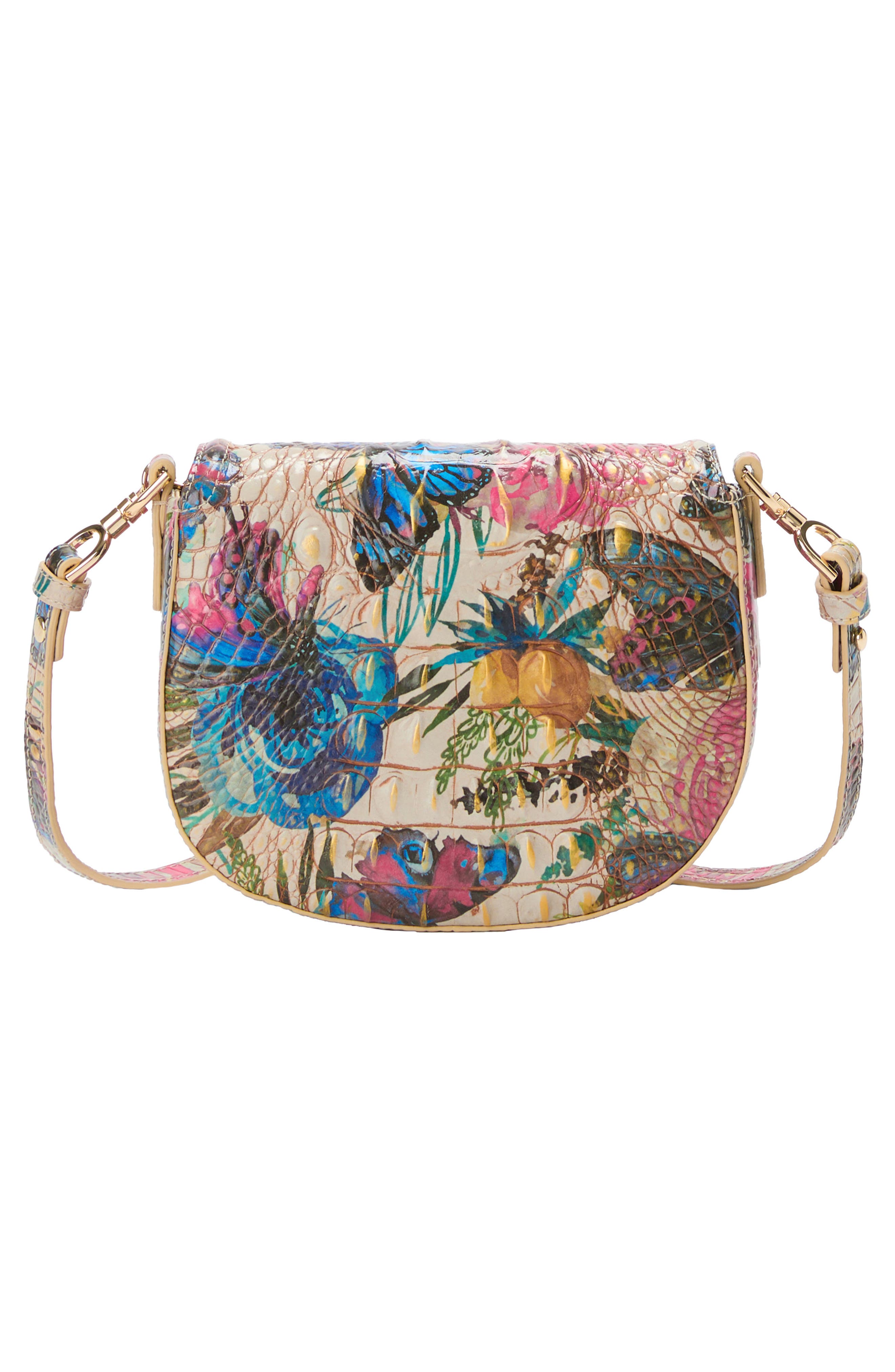 Brahmin Briar Croc Embossed Leather Crossbody Bag, Alternate, color, 