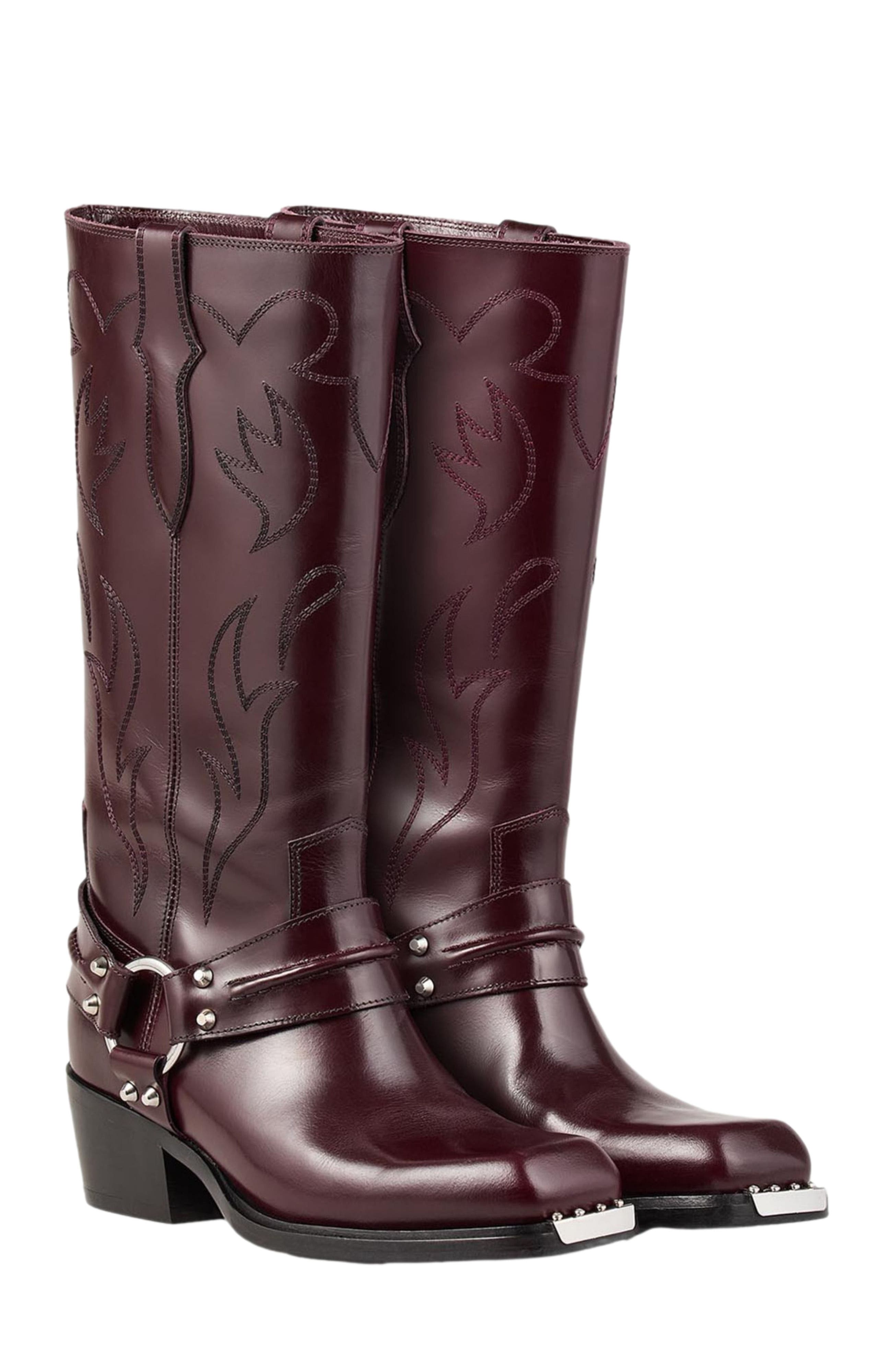 SANDRO Tall boots with square toes, Alternate, color, 