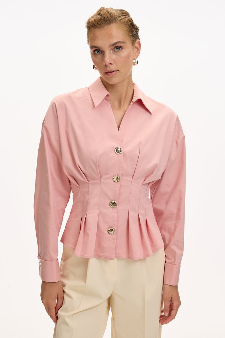 Erika Cotton Poplin Shirt, Alternate, color, Pink