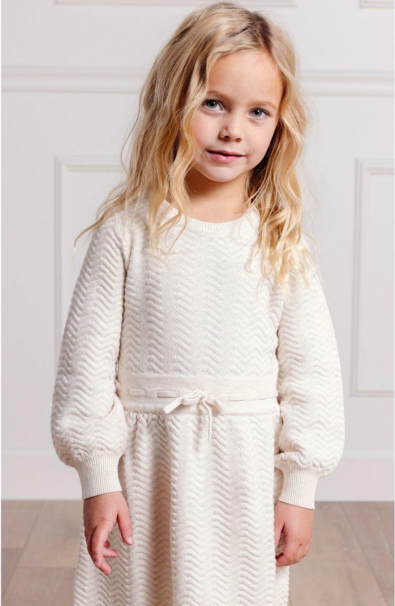 Hope & Henry Baby Girls' Organic Balloon Sleeve Sweater Dress, Infant, Alternate, color, 