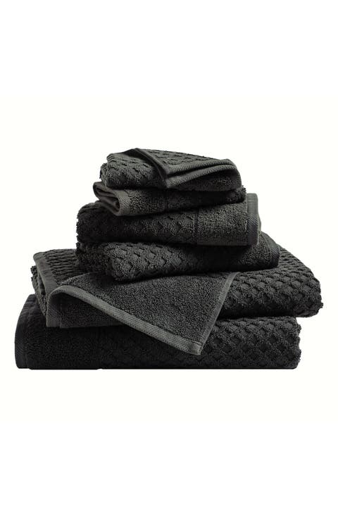 Diamond Textured 6-Piece Towel Set