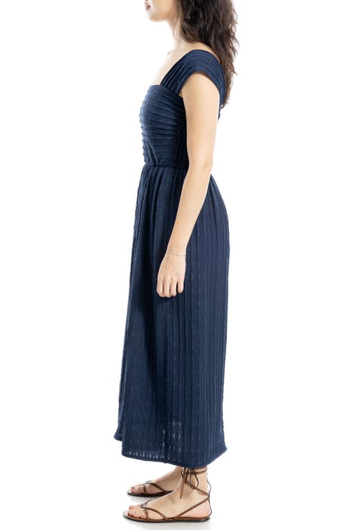 Max Studio Textured Knit Maxi Dress In Navy
