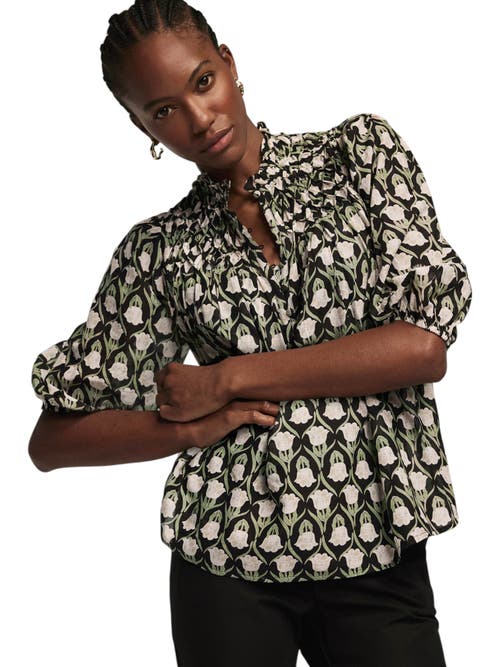 MINT VELVET MINT VELVET PRINT COTTON BLOUSE