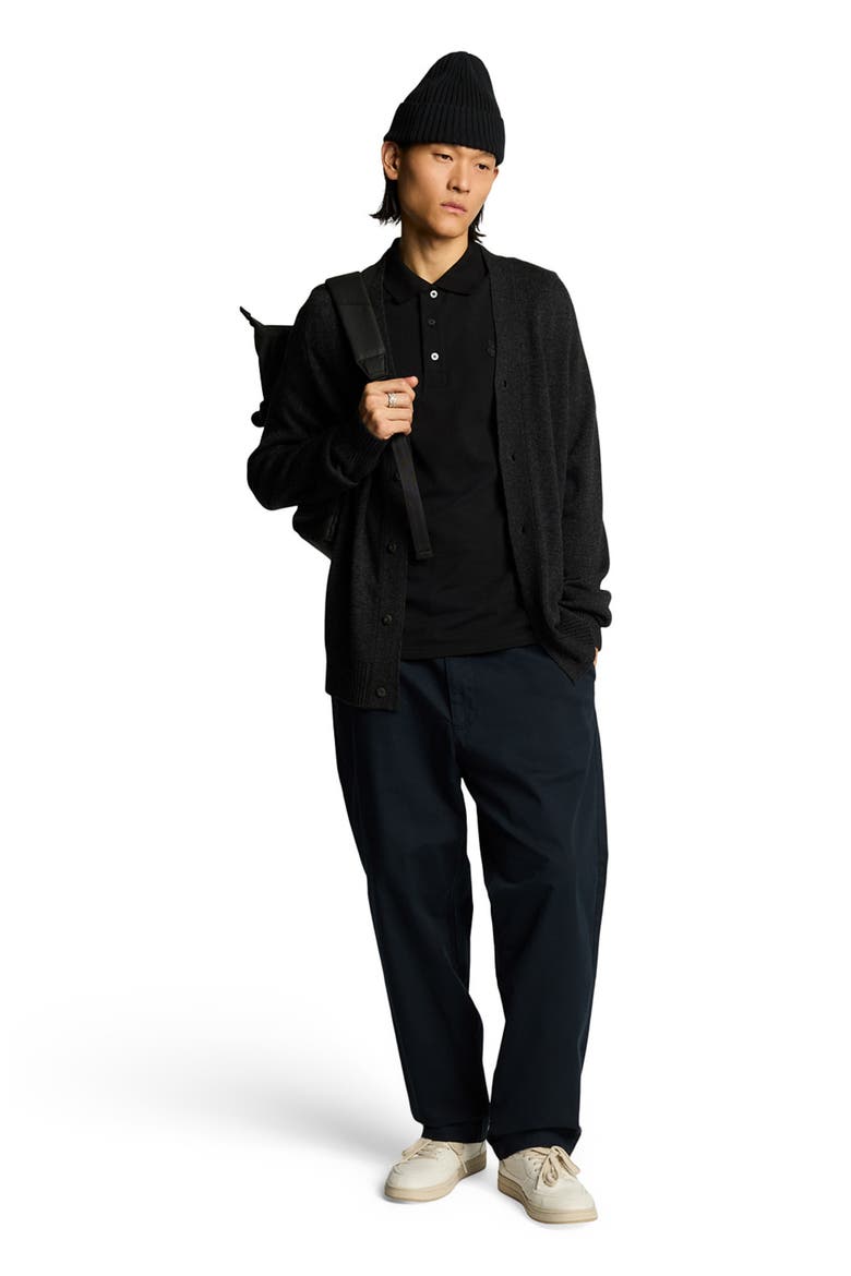 Tonal Eagle Polo Shirt, Main, color, Jet Black
