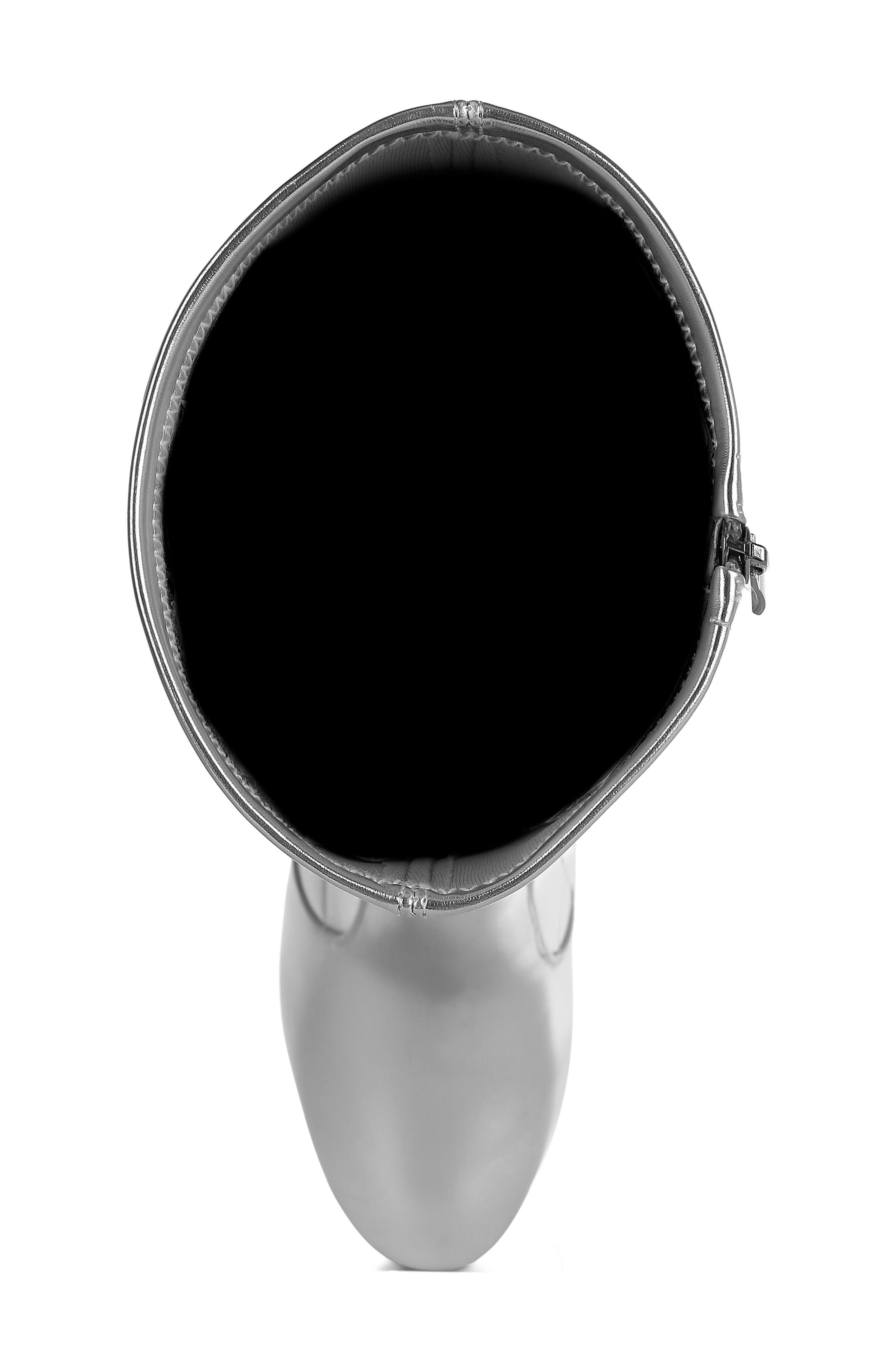 Rag & Co Halara Water Repellent Knee High Boot, Alternate, color, Silver