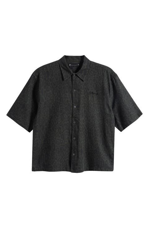Leopardo Organic Cotton Blend Button-Up Shirt