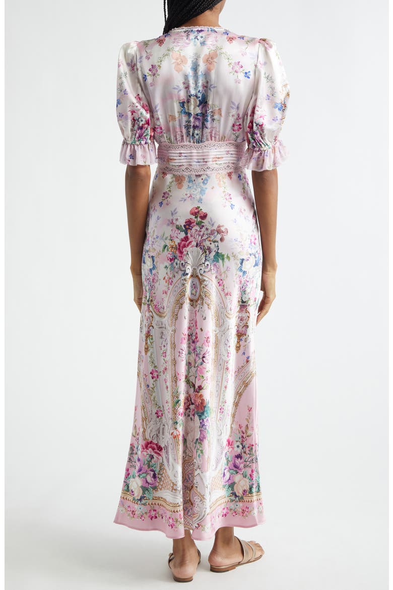 Palatial Pastels Bias Cut Silk Midi Dress, Alternate, color, PALATIAL PASTELS