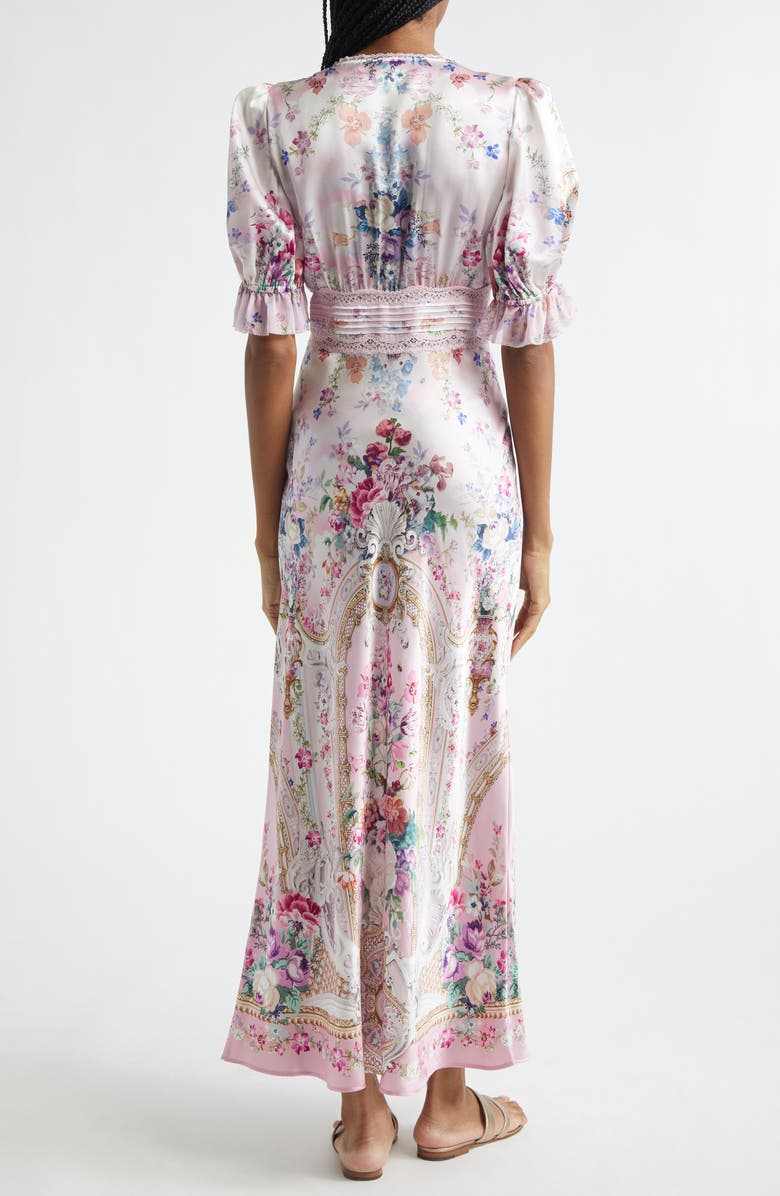 Camilla Palatial Pastels Bias Cut Silk Midi Dress, Alternate, color, Palatial Pastels