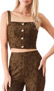 FREEMARKET Lace Butterfly Crop Top