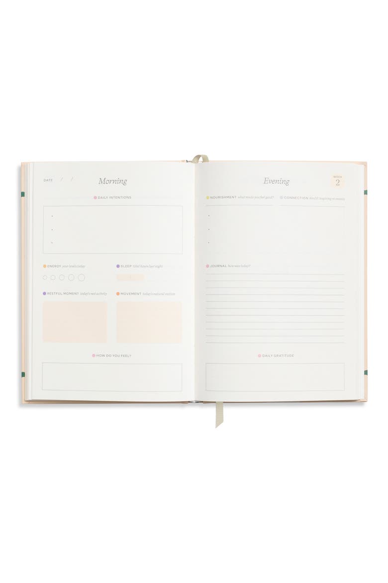 Quilted Daydream Wellness Journal, Alternate, color, BEIGE/ KHAKI