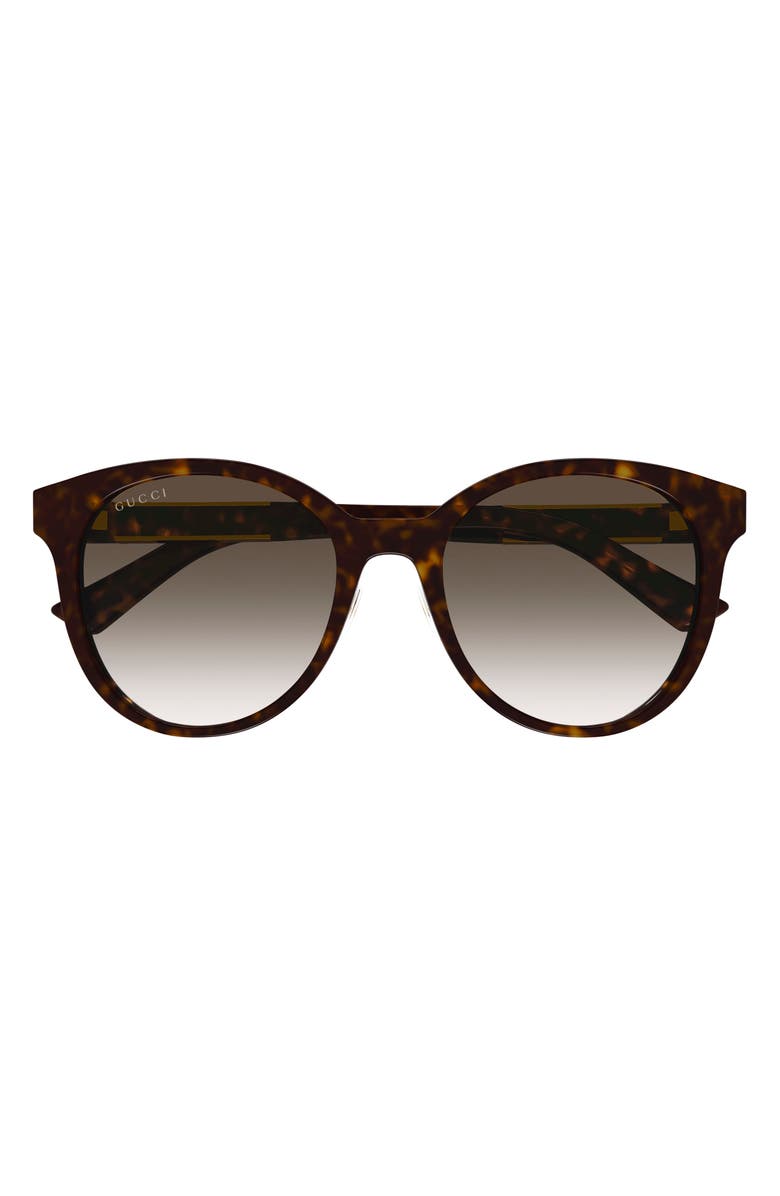 Gucci 56mm Gradient Panthos Sunglasses, Main, color, Havana