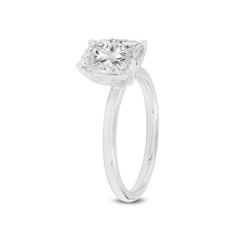 Luvmyjewelry Nisrine 14k White Gold Cushion Cut Lab Grown Diamond Solitaire Engagement Ring In 14k White Gold