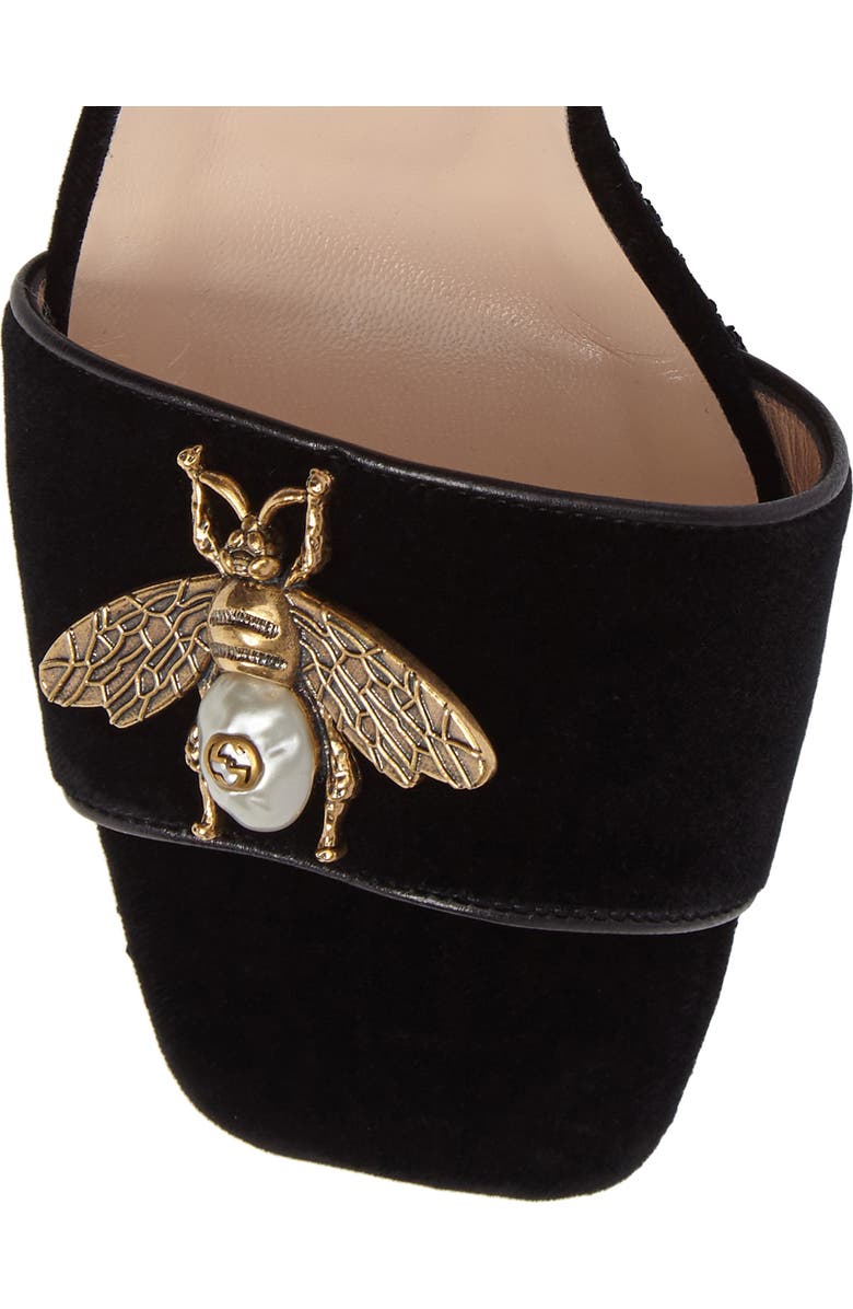 Gucci Soko Glitter Bee Platform Sandal, Alternate, color,