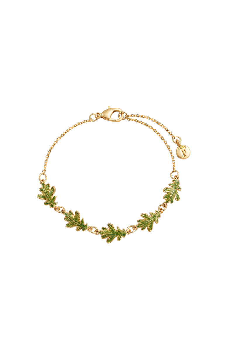 Oak Leaf Gold Bracelet, Main, color, Gold
