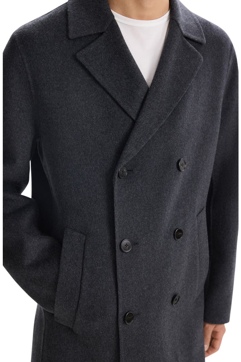 Double Breasted Wool & Cashmere Coat, Alternate, color, DARK CHARCOAL
