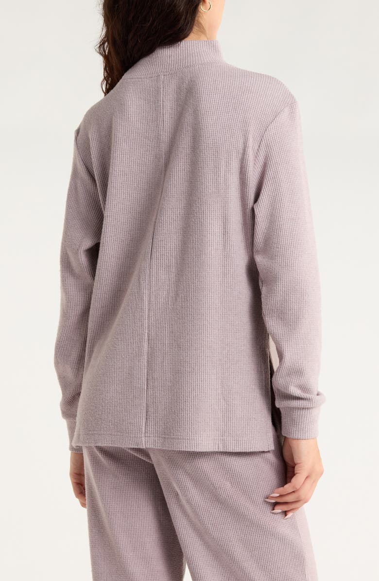 Zella Cozy Waffle Knit Tunic, Alternate, color, Purple Dove