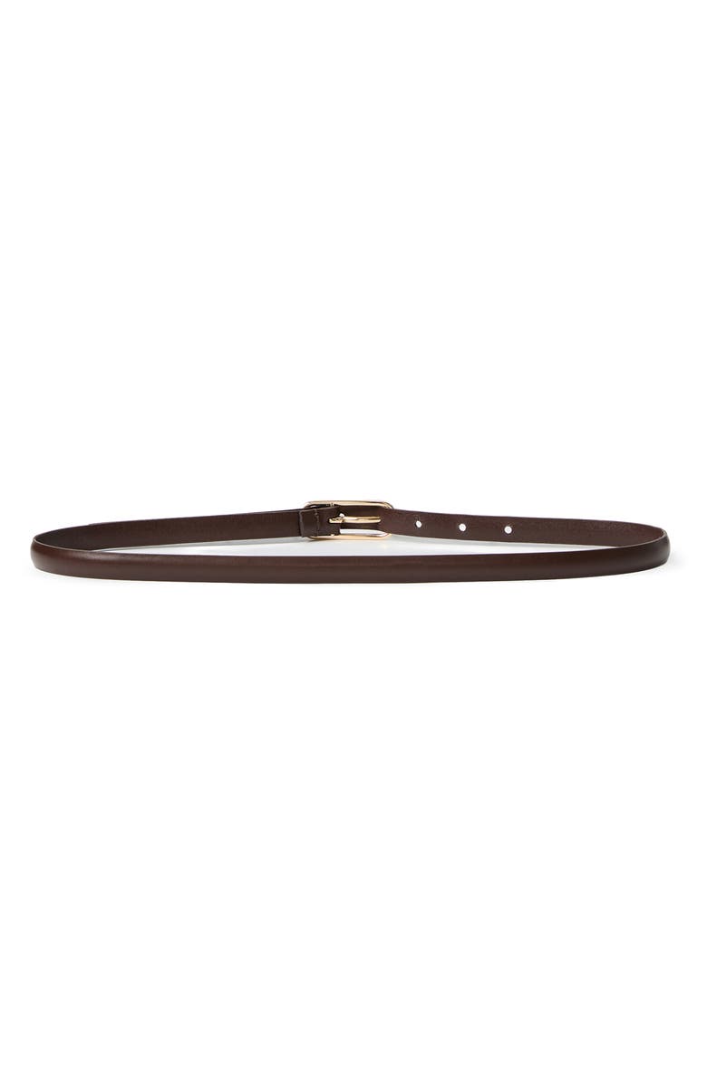 PAIGE Quincy Leather Belt, Alternate, color, Coffee