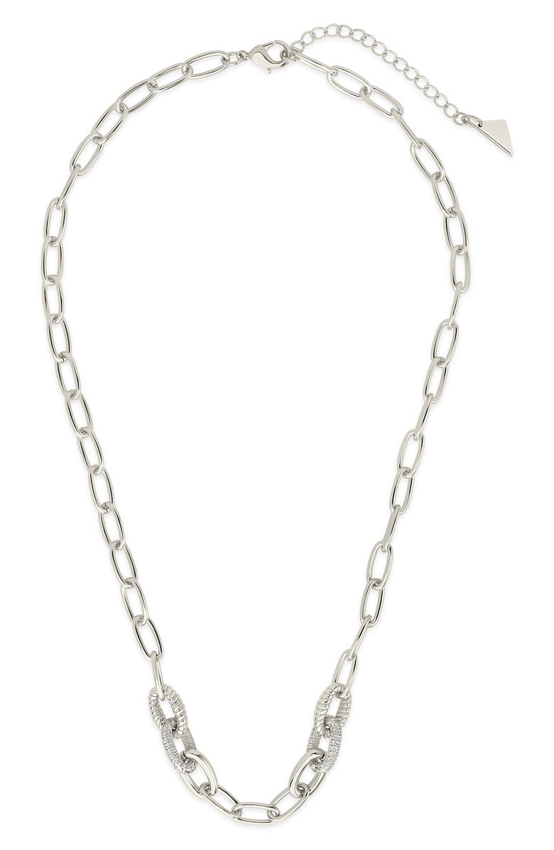 Sterling Forever Samar Chain Link Necklace, Alternate, color, 