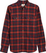 Fjällräven Skog Trim Fit Plaid Cotton Flannel Button-Down Shirt