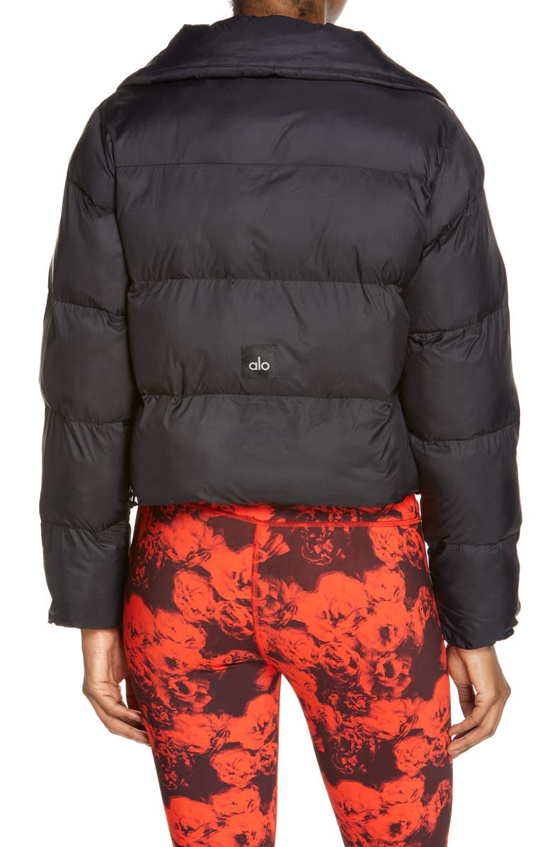 Alo Gold Rush Water Repellent Crop Puffer Coat, Alternate, color,