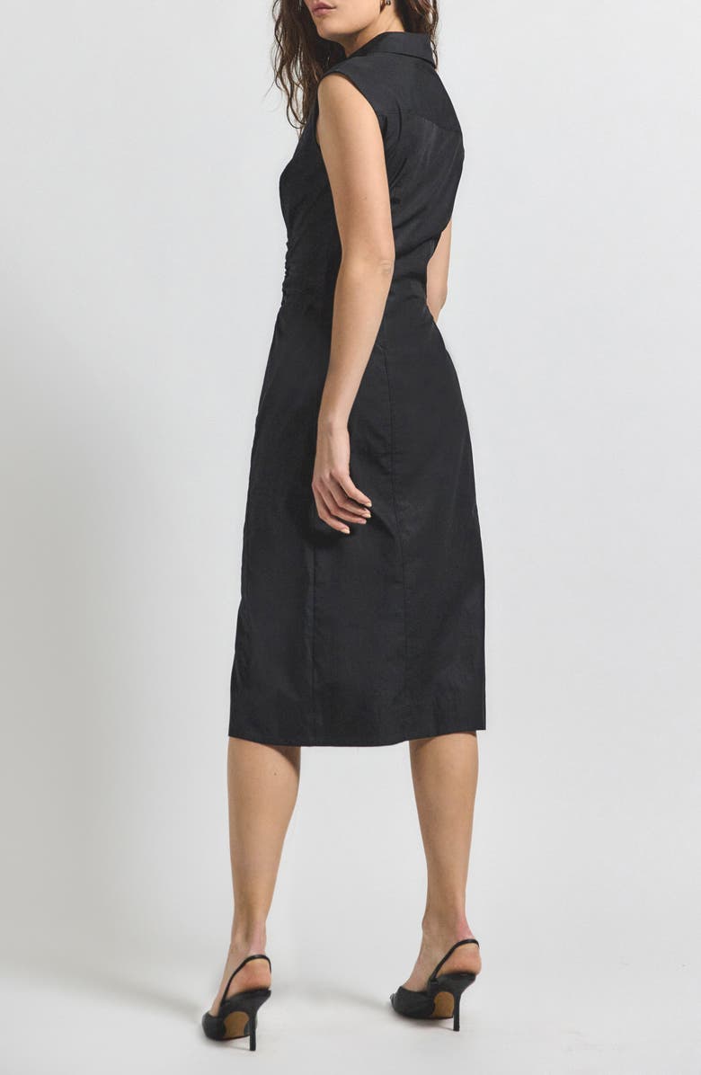 Derek Lam 10 Crosby Nera Ruched Waist Stretch Cotton Sheath Dress, Alternate, color, 